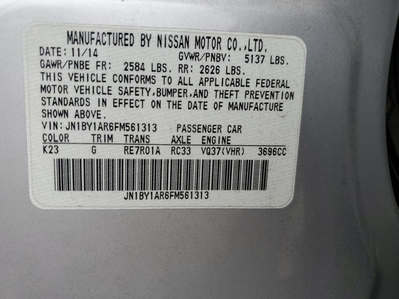 INFINITI Q70 3.7 Image 10